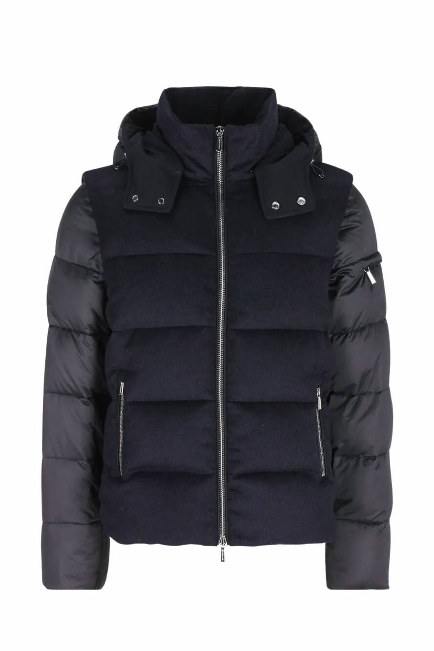 NEW MOORER men's hooded down jacket in blu